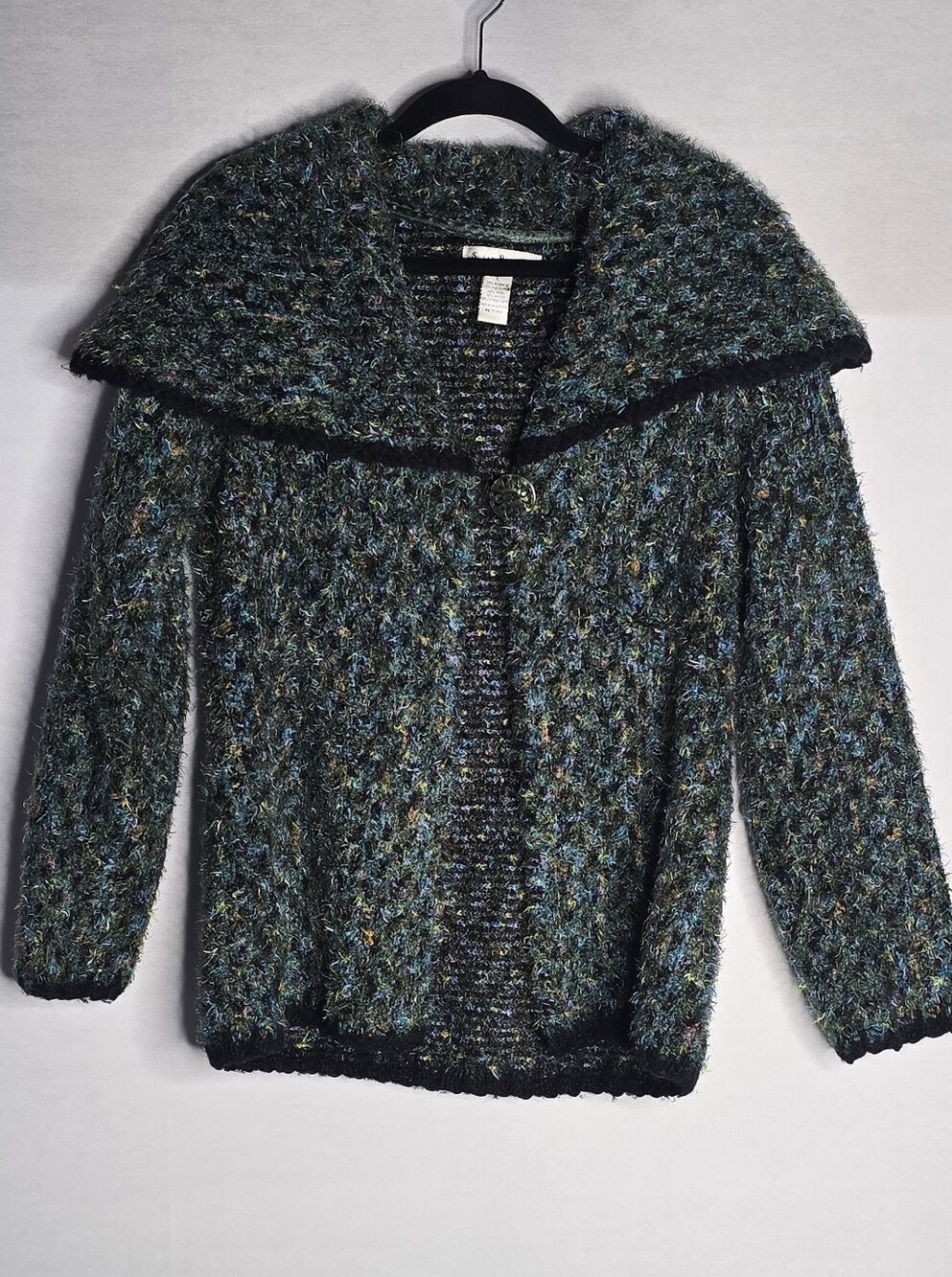 Susan Bristol Large Vintage Jacket Acrylic/Poly/Wool/Nylon/Knit Cardigan